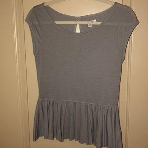 Gray peplum top